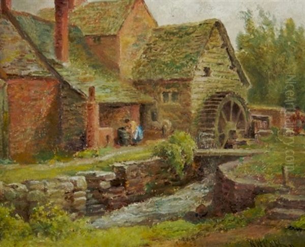 Afternoon At The Mill Oil Painting by Walter Wallor Caffyn