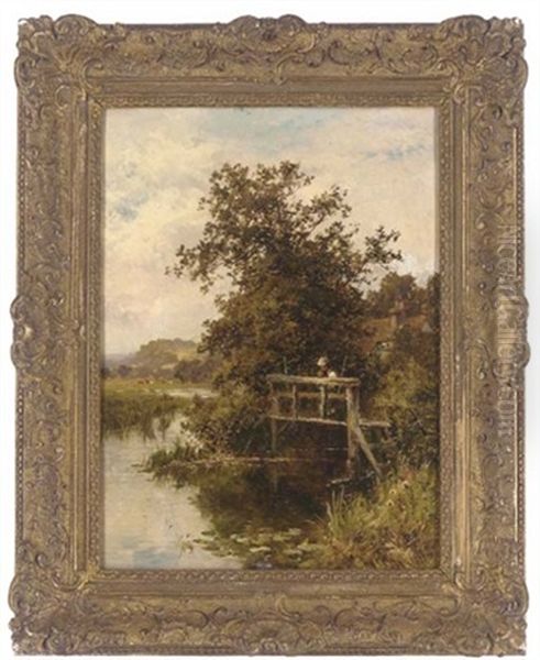 Near Streatley, On The Thames Oil Painting by Walter Wallor Caffyn