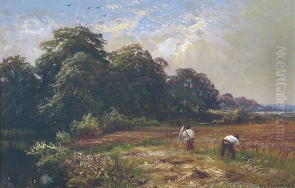 Haymaking Oil Painting by Walter Wallor Caffyn