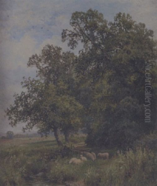 The Nearest Way In Summertime, Near Dorking Oil Painting by Walter Wallor Caffyn