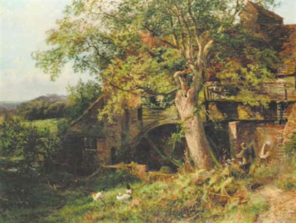 An Old Sussex Mill Oil Painting by Walter Wallor Caffyn