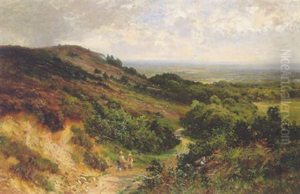 A View On The North Downs Oil Painting by Walter Wallor Caffyn