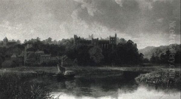 Arundel Castle Oil Painting by Walter Wallor Caffyn