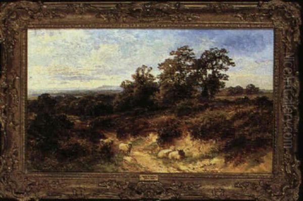 On The Surrey Hills Looking To Blackdown Oil Painting by Walter Wallor Caffyn