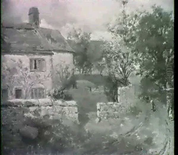 Lane Near Tring Oil Painting by Walter Wallor Caffyn