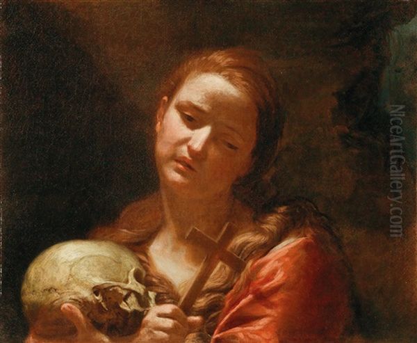 The Penitent Magdalene Oil Painting by Guido Cagnacci