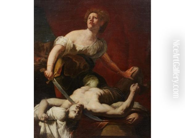 Judith And Holofernes Oil Painting by Guido Cagnacci