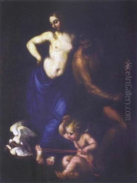 Venus Et Vulcain Oil Painting by Guido Cagnacci