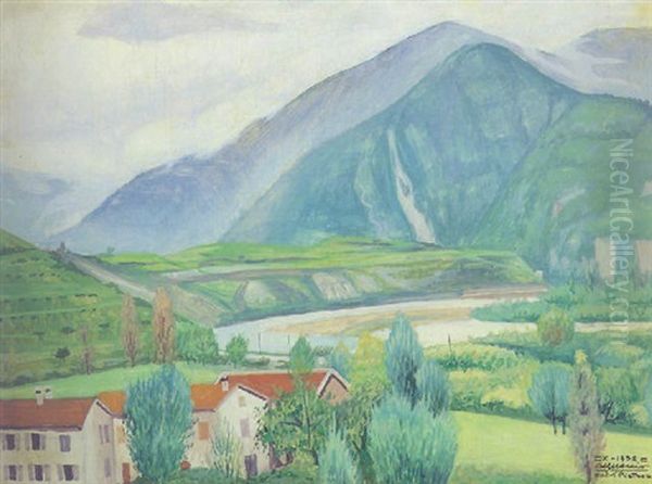 Paesaggio Montano Oil Painting by  Cagnaccio di San Pietro