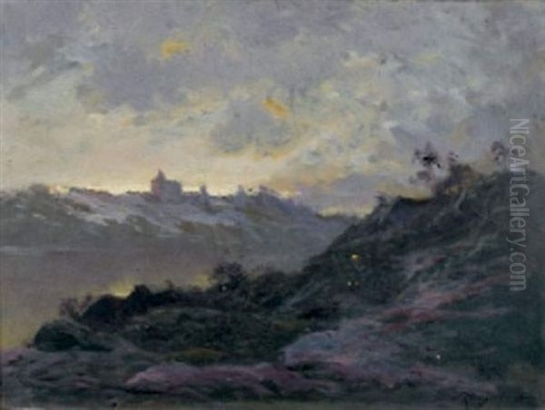 Paysage De Montagne Oil Painting by Emile Cagniart