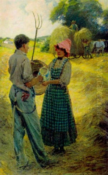 A Days Work Oil Painting by William V. Cahill