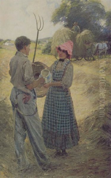 A Day's Work Oil Painting by William V. Cahill