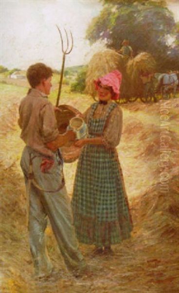 The Gleaners Oil Painting by William V. Cahill