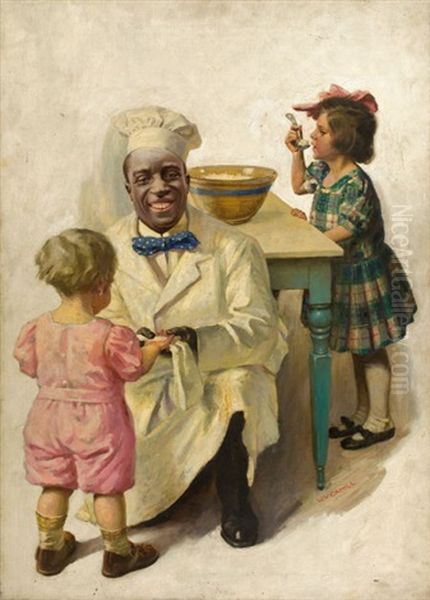 First Aid To The Injured, Cream Of Wheat Advertisement Oil Painting by William Vincent Cahill