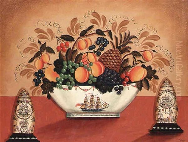 Still-life With Canton Bowl And Scrimshaw Teeth by Charles Drew Cahoon