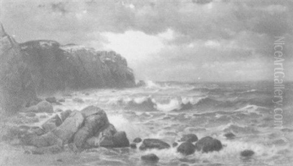 Rocky Shore Scene by Charles Drew Cahoon