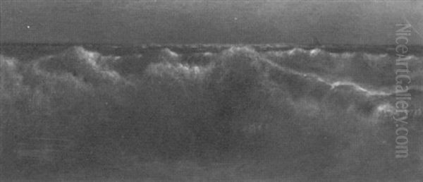 Beach Scene Under A Dark Sky by Charles Drew Cahoon