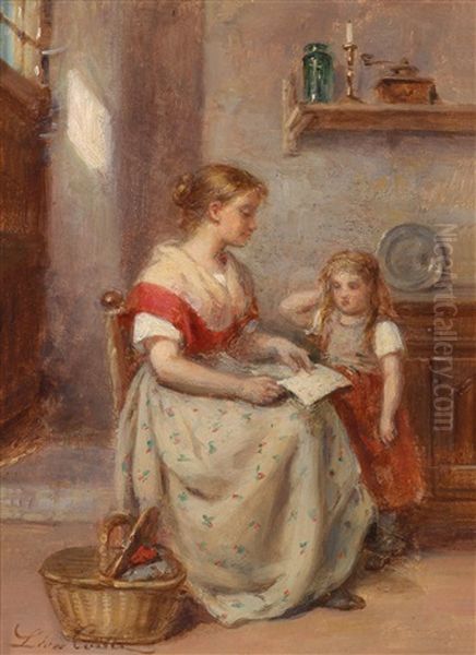 Der Brief Oil Painting by Leon Emile Caille