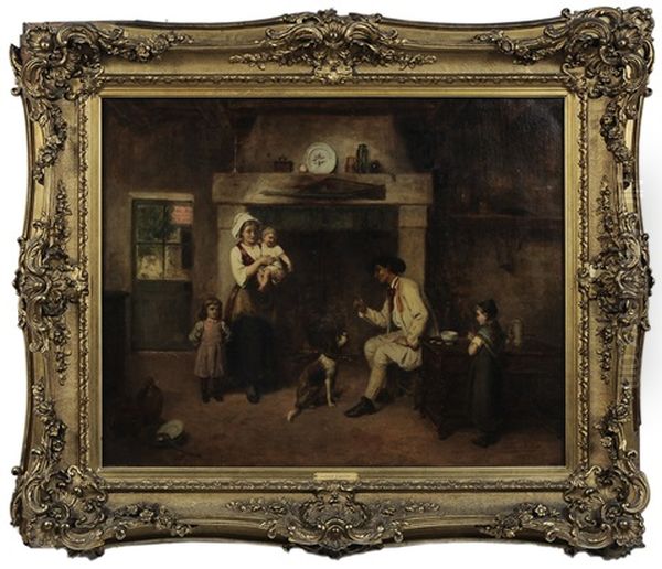 Obedience Lessons Oil Painting by Leon Emile Caille