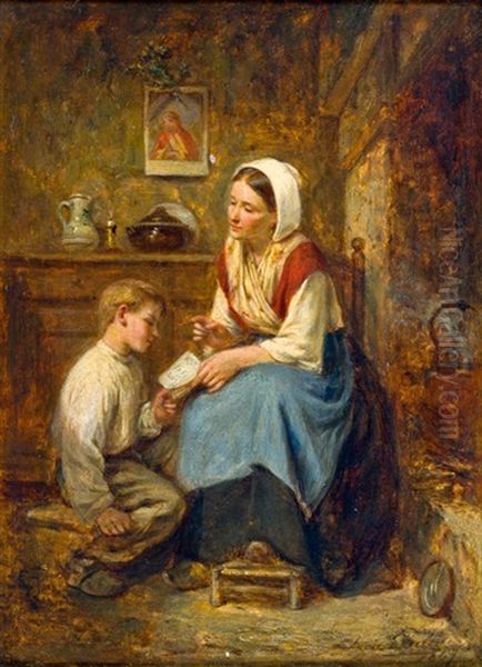 Mutter Und Kind Oil Painting by Leon Emile Caille