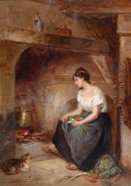 Kuchenidylle Oil Painting by Leon Emile Caille