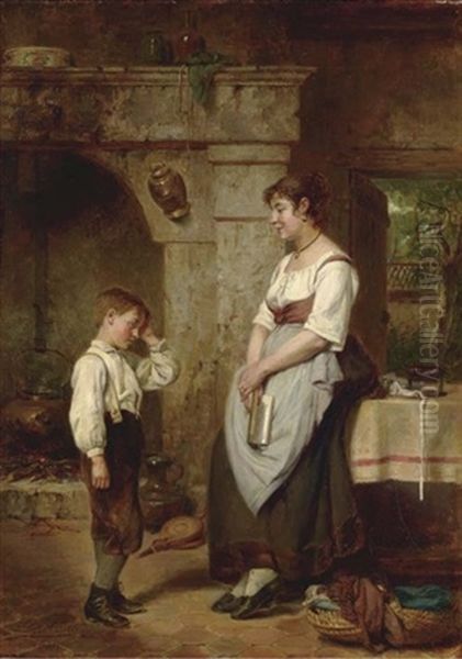 The Lesson Oil Painting by Leon Emile Caille