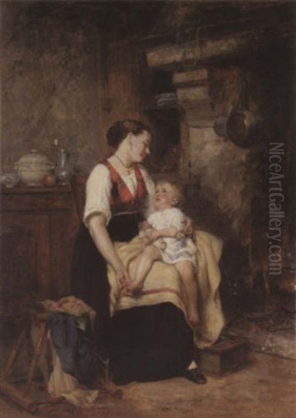 The Bedtime Story by Leon Emile Caille