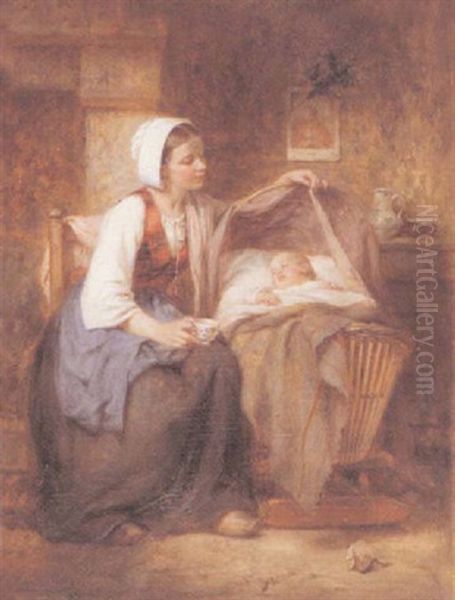 Mother's Pride Oil Painting by Leon Emile Caille