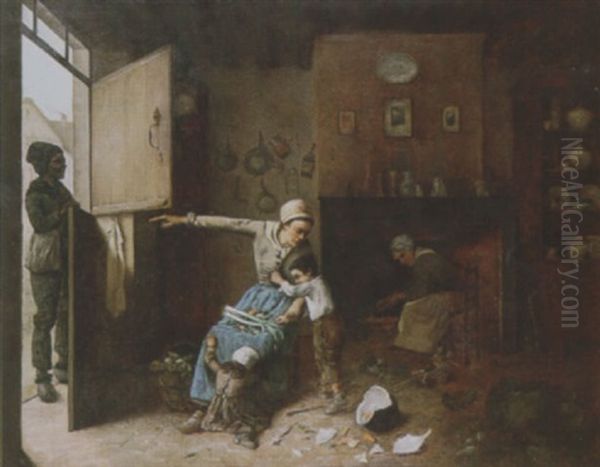 The Little Drummer Oil Painting by Leon Emile Caille