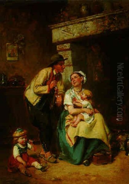 The Happy Family Oil Painting by Leon Emile Caille