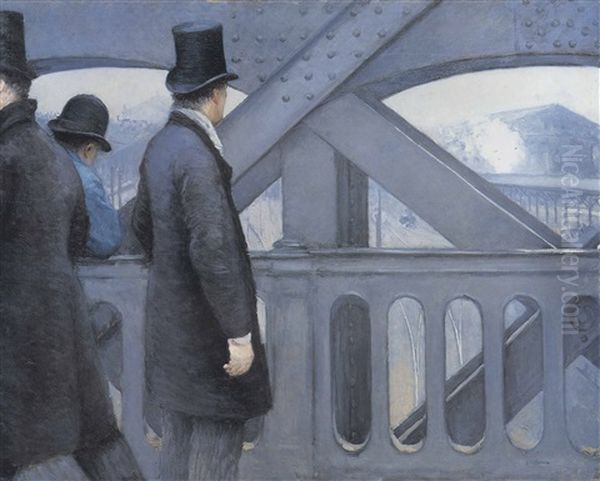 Le Pont De L'europe, Esquisse Oil Painting by Gustave Caillebotte