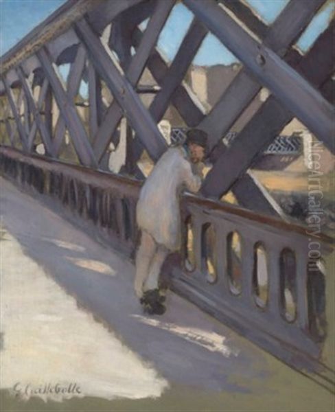 Le Pont De L'europe - Etude Partielle Oil Painting by Gustave Caillebotte