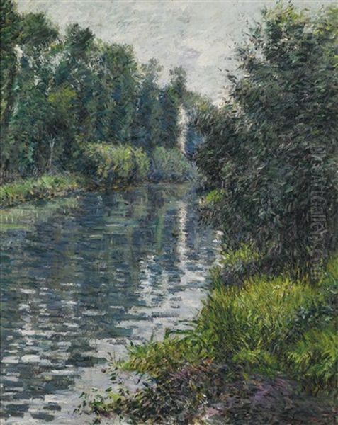 Le Petit Bras De La Seine, Argenteuil Oil Painting by Gustave Caillebotte