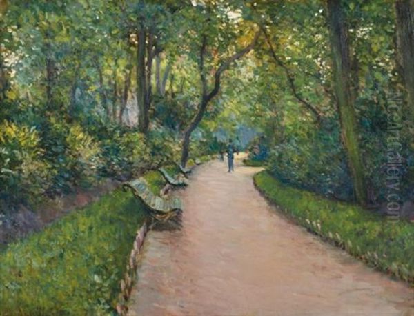 Le Parc Monceau Oil Painting by Gustave Caillebotte