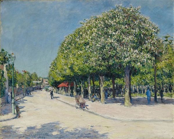 Argenteuil, Fete Foraine Oil Painting by Gustave Caillebotte