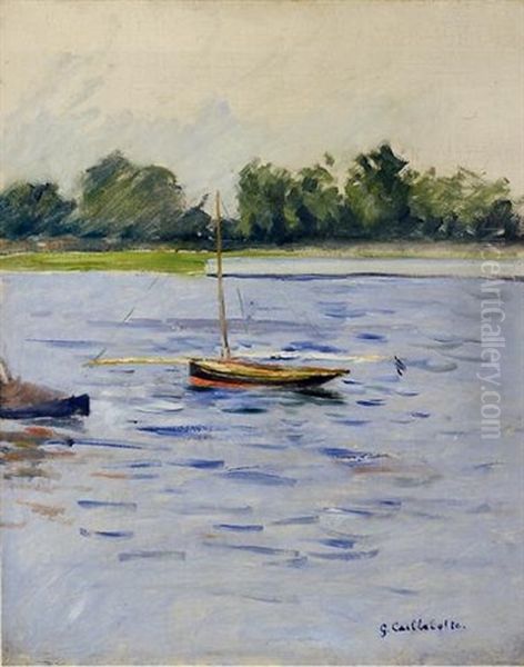 Voilliers Sur La Seine A Argenteuil Oil Painting by Gustave Caillebotte