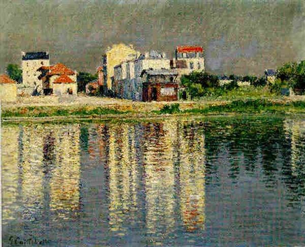 Bord De Seine A Argenteuil Oil Painting by Gustave Caillebotte