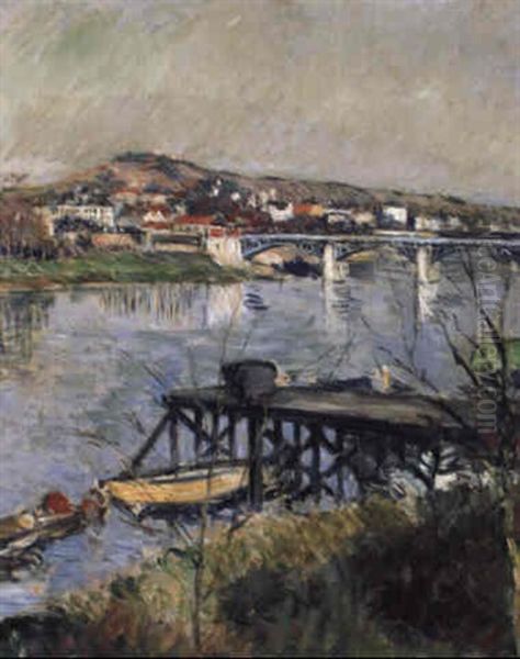 Le Pont D'argenteuil Oil Painting by Gustave Caillebotte