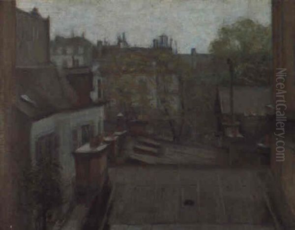 Vue De Toits, Paris Oil Painting by Gustave Caillebotte