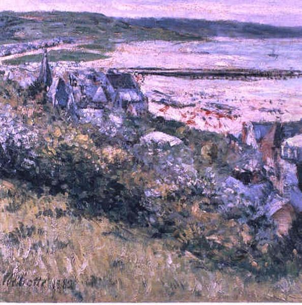 La Plage De Trouville, Vue De La Corniche Oil Painting by Gustave Caillebotte