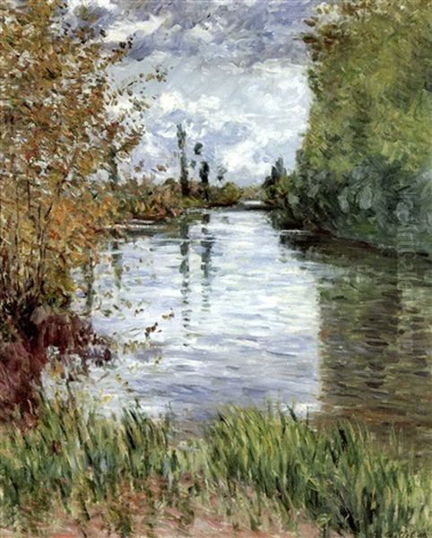 Le Petit Bras De La Seine En Automme Oil Painting by Gustave Caillebotte