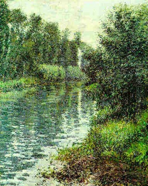 Le Petit Bras De La Seine, Argenteuil Oil Painting by Gustave Caillebotte