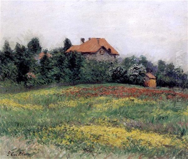 Paysage En Normandie Oil Painting by Gustave Caillebotte