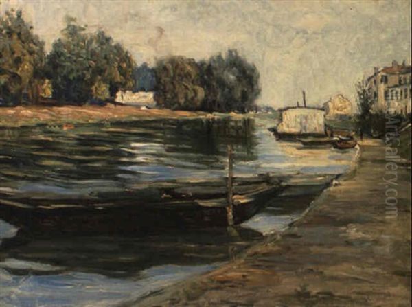 Bords De Seine Oil Painting by Gustave Caillebotte