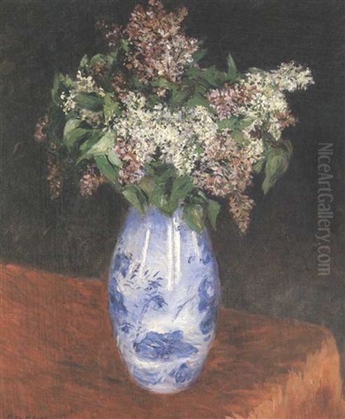 Lilas Dans Un Vase Oil Painting by Gustave Caillebotte