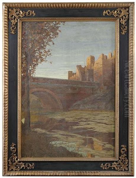 Die Mauern Von Cittadella Oil Painting by Gerolamo Cairati