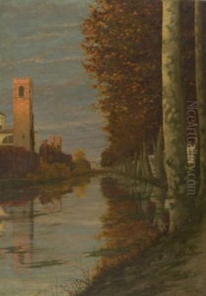 Partie In Padua Oil Painting by Gerolamo Cairati