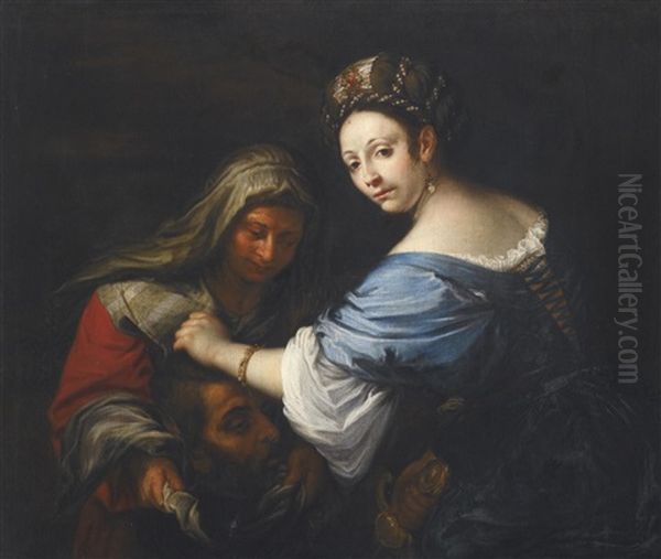 Judith With The Head Of Holofernes Oil Painting by Francesco del Cairo