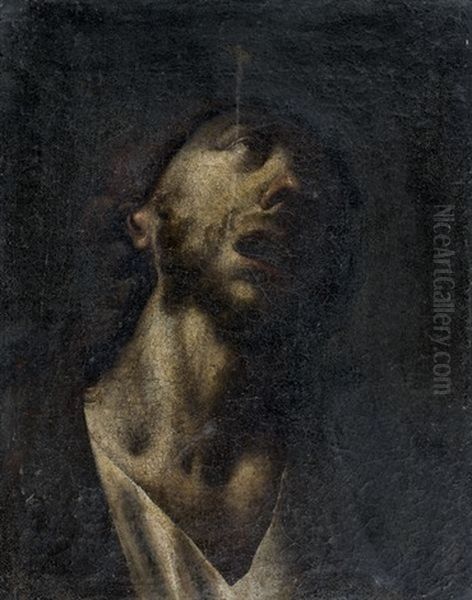 Tete Du Christ A Gethsemani Oil Painting by Francesco del Cairo