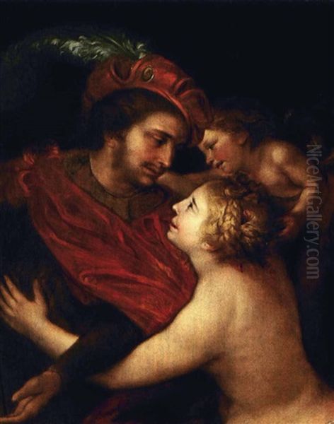 Venere E Adone Oil Painting by Francesco del Cairo